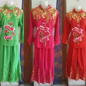 包邮新款秧歌服装演出服二人转舞蹈服东北扭秧歌腰鼓广场舞表演