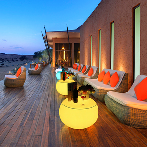 露天酒吧发光桌椅组合户外阳台休闲小吧台奶茶店室外创意可爱茶几