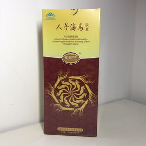 绿之韵韵宜生人参海马胶囊60粒2021年5月生产