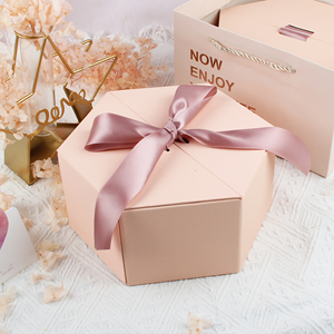 ins教师节高级包装盒六边形礼品盒口红伴手礼礼盒空盒生日礼物盒