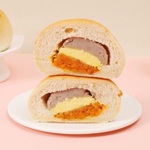 【奶酥蛋黄小松芋泥米】橡木盾大米面包欧包夹心手作代早餐零食品