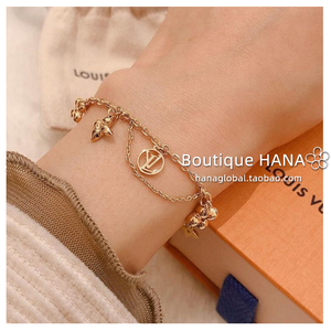 【现货】lv/路易威登 blooming 老花太阳花字母吊坠手链 m64858