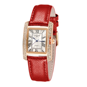 威顿(veadons)手表女简约时尚休闲气质学生石英表钻面防水皮带