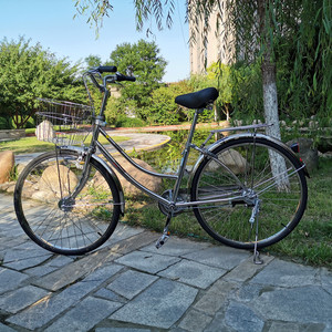 捷安特24寸26英寸不锈钢日本自行车成人复古锻炼上下班内三五七八