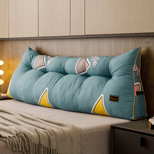 韩版轻奢软包床头大靠背榻榻米床抱枕靠垫家用卧室枕头枕芯可拆洗