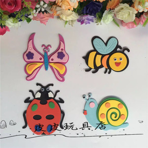 幼儿园教室环境布置材料 泡沫蝴蝶蜗牛卡通昆虫动物墙贴装饰用品