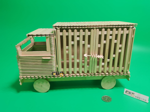 镂空汽车-雪糕棒冰棍棒diy手工模型制作材料圆木棍-超爱君工作室