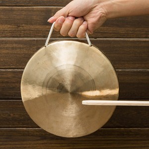 高低中音手锣小锣21公分三句半手锣响铜锣纯铜高音锣鼓乐器小铜锣
