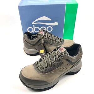 abeo男款低帮轻便全防水户外登山徒步鞋全头层牛皮面黄金v底防滑