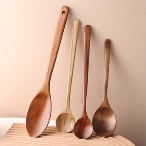 干饭人专用!网红吃播大号干饭勺汤勺楠木勺吃饭勺调羹长柄搅拌勺