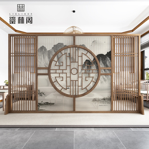 屏风隔断客厅茶馆