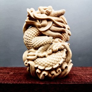 6081.603.9045.00明力百货店淘宝小叶黄杨木龙生肖木头木雕龙实木