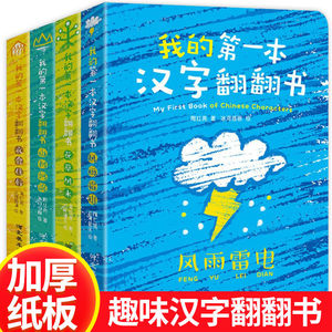 我的第一本汉字翻翻书甲骨文象形字幼儿园小学生两三岁宝宝早教