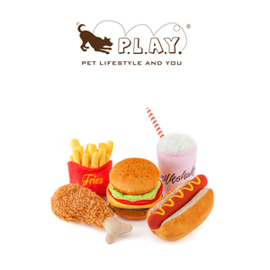 迷你美食系列 PLAY美国狗发声毛绒玩具小型犬炸鸡热狗汉堡petisan