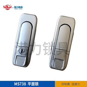 港力锁具 MS738-1-2 配电箱锁 电柜箱按钮锁 平面锁 开关柜弹跳锁
