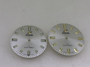 手表配件老手表大英格160表盘平面字面粗钉金球金钉银钉29mm