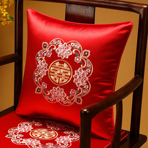 新中式红色喜字结婚抱枕婚庆婚房婚礼床头喜庆靠枕新婚沙发靠垫枕