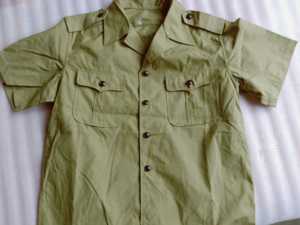 库存正品老式85式短袖衬衣65式胶木扣棉布衬衣经典收藏版衬衣