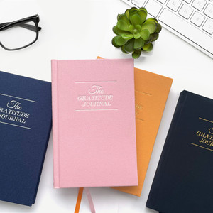 外贸英文感恩本日记本a5手账本创意日程本高级感布料封面笔记本