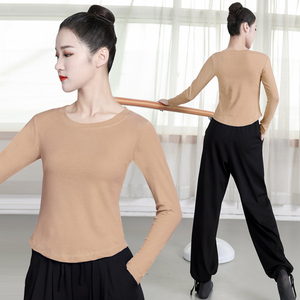 舞蹈练功服女成人现代舞服装中国古典舞莫代尔上衣形体训练服春秋