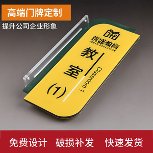 双面竖式科室牌 医院学校教室办公室门牌高档亚克力侧挂部门标牌