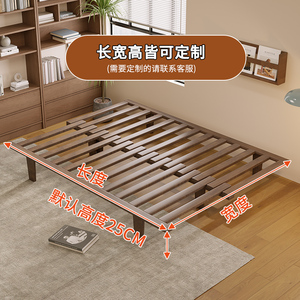 实木床架排骨架床板榻榻米可折叠可收缩1.5米1.8米书房隐形床架子