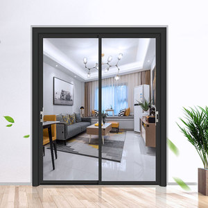亮阁铝合金窄边移门简约现代客厅隔断细边玻璃门开放式厨房推拉门