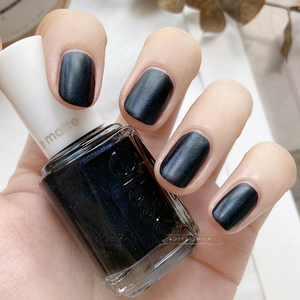 美国essie 磨砂指甲油 蓝黑色 3039 丝绒哑光 气质低调 美甲 分装