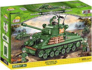 cobi 2533 m4a3e8 谢尔曼坦克模型拼搭积木拼插玩具兼容乐高狂怒