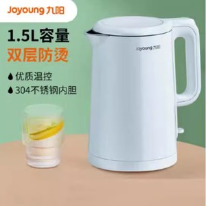 Joyoung/九阳K15FD-W6121开水煲双层防烫1.5l不锈钢电热水壶家用