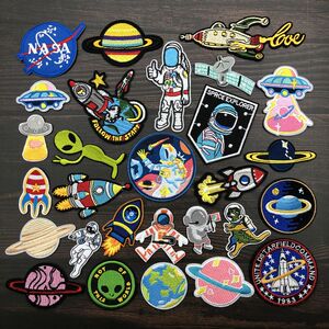 宇宙星球胸章宇航员刺绣布贴胸针 衣服修补破洞diy百搭别针补丁贴