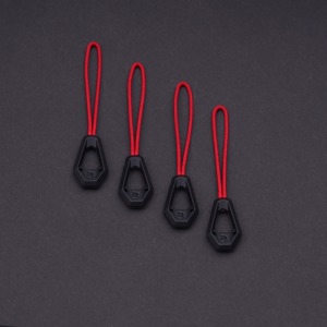 【超频漫游】AC-09改装快速拉链尾绳快开塑胶定制拉链头 拉尾黑红