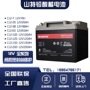 山特铅酸蓄电池C12-100/12V100AH65AH38AH150AH200AH直流屏UPSEPS