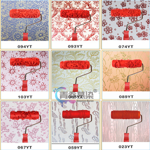 5寸肌理壁膜漆压花滚筒艺术涂料液体墙纸木纹硅藻泥印花刷墙滚筒