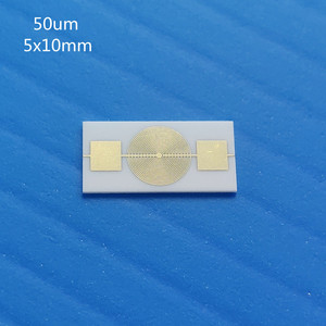 50um叉指金电极5x10mm电容阵列陶瓷电路生物气体湿度传感器芯片科