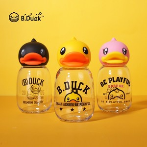 B.Duck小黄鸭塑料水杯儿童随手杯Tritan婴儿奶瓶材质杯子创意鸭头