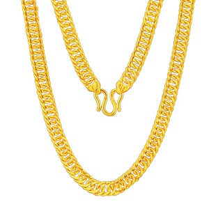 黄金项链男士 金项链9999纯黄金大金链子纯金足金真金素链24k粗款