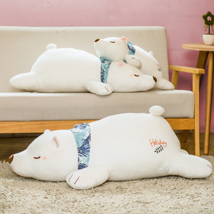 大白熊玩偶可爱小熊毛绒玩具趴趴熊公仔男女孩床上睡觉抱枕布娃娃