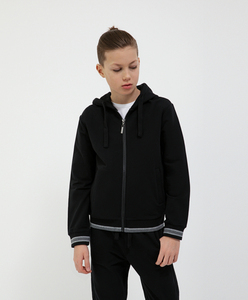 出口俄罗斯纯原秋装新男童装拉链外套运动衣连帽校服男孩大童全棉