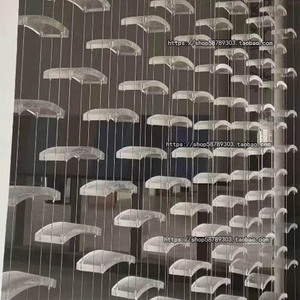 异形水晶片弧形瓦片玻璃砖圆弧形气泡磨砂透明水晶隔断屏风背景墙