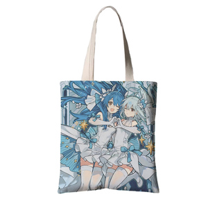 哔哩哔哩2233娘动漫二次元帆布单肩包学生手提包简约环保购物袋