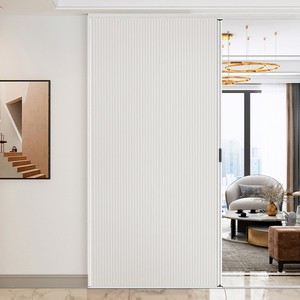 定制免打孔蜂巢折叠推拉隐形移门客厅阳台厨房卫生间简易隔断伸缩