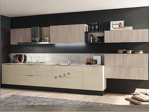 淘宝重庆德瑞橱柜 定做现代简约 石英石台面 露水河柜体 克洛斯邦门板