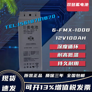 双登狭长型蓄电池6-FMX-100B12V150AH100AH200AH通信机柜基站专用