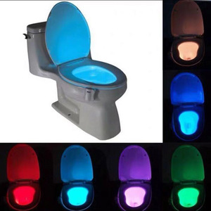 8色LED马桶盖灯卫生间感应小夜灯坐便器挂式人体感应灯