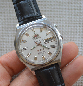 二手老手表 日本原装双狮牌男士全自动机械手表 双狮三星手表