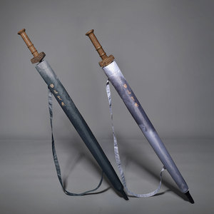 天下"剑指天下"吴王夫差剑伞-黑白色款 天下x苏州博物馆