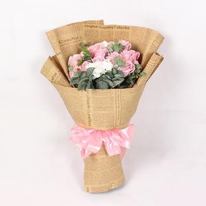 英文报纸瓦楞纸印花包花纸牛皮纸花束包装材料花束花艺包装纸20张