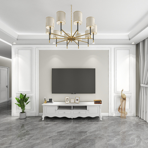 哲品客厅电视背景墙实木护墙板欧美风电视机背景墙装饰板集成墙板