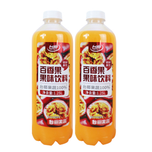 台椰果蔬果汁饮料百香果果汁饮品1.25L 大瓶分享装